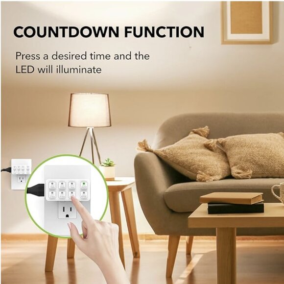 Stanley 3-prong Grounded Digital Countdown Timer w/Repeat function - Picture 4 of 5